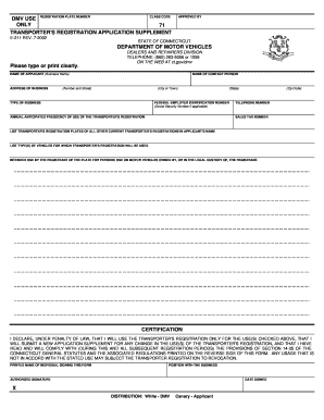 Ct Transporter Registration  Form