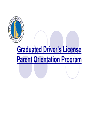 Graduated Drivers License Parent Orientation Form