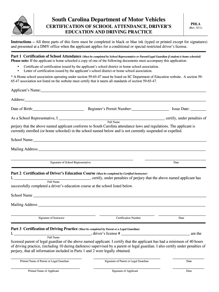  Form Pdla 2011