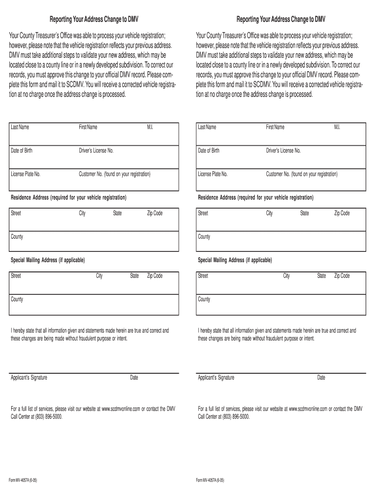  Scdmv Form 4057 2005-2024