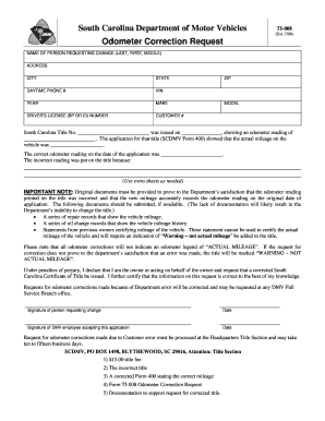  Sc Title Correction Form 2006