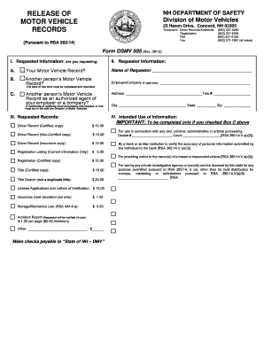 Dsmv 505 Form 2012