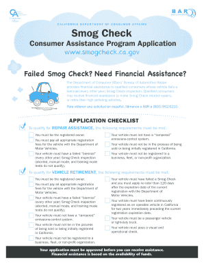 Smog Repair Program  Form