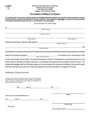 E 599c Form