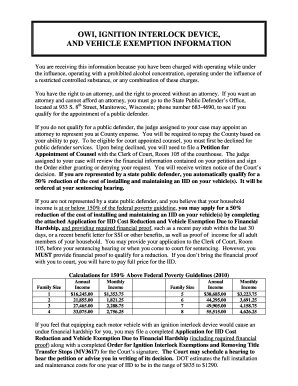 Wisconsin Iid Exemption Form