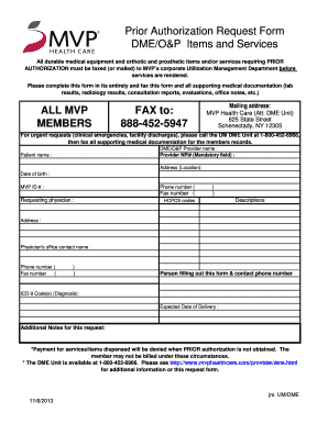 Mvp Health Care Form