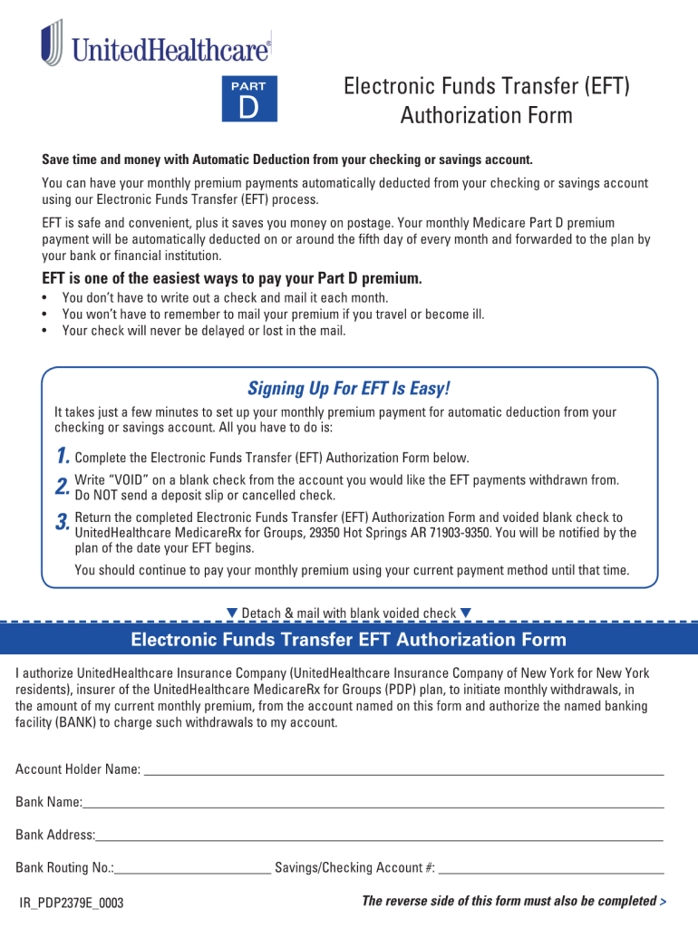  United Healthcare Automatic Payment Form 2011-2024