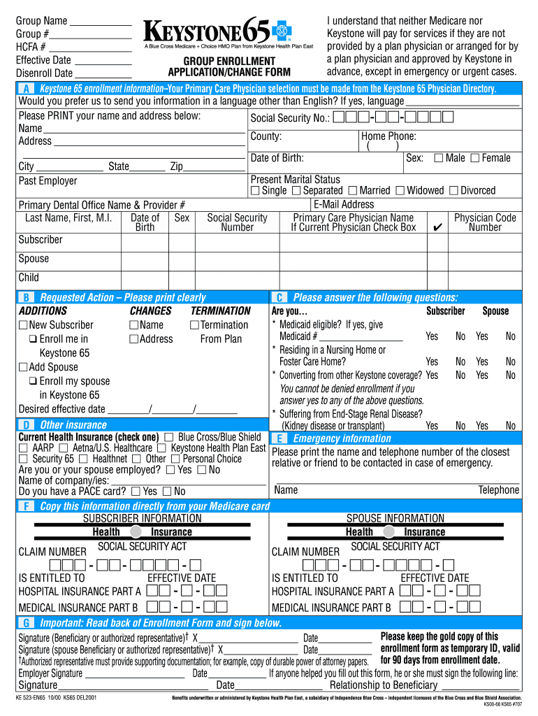 001716 Keystone65 App  Form