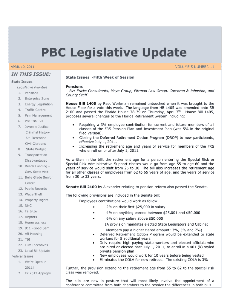 PBC Legislative Update  Form