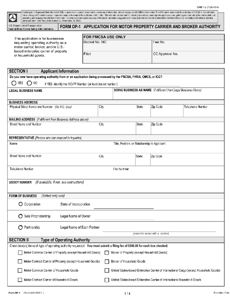  Op 1 Form 2011