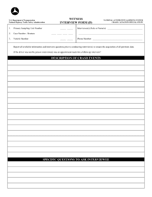 Investigation Interview Template  Form