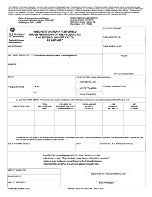 Pr 20 Voucher for Work  Form