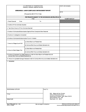 Fhwa 1494 Form