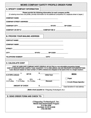 Carrier Profile Template  Form