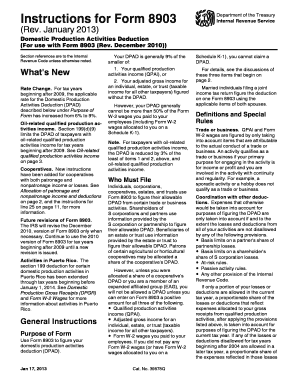 Form 8903 Instructions