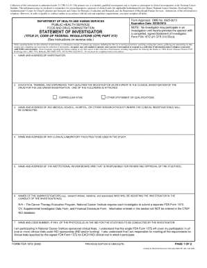 Fda Form 1572