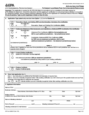Get and Sign Epa Firm Application Form