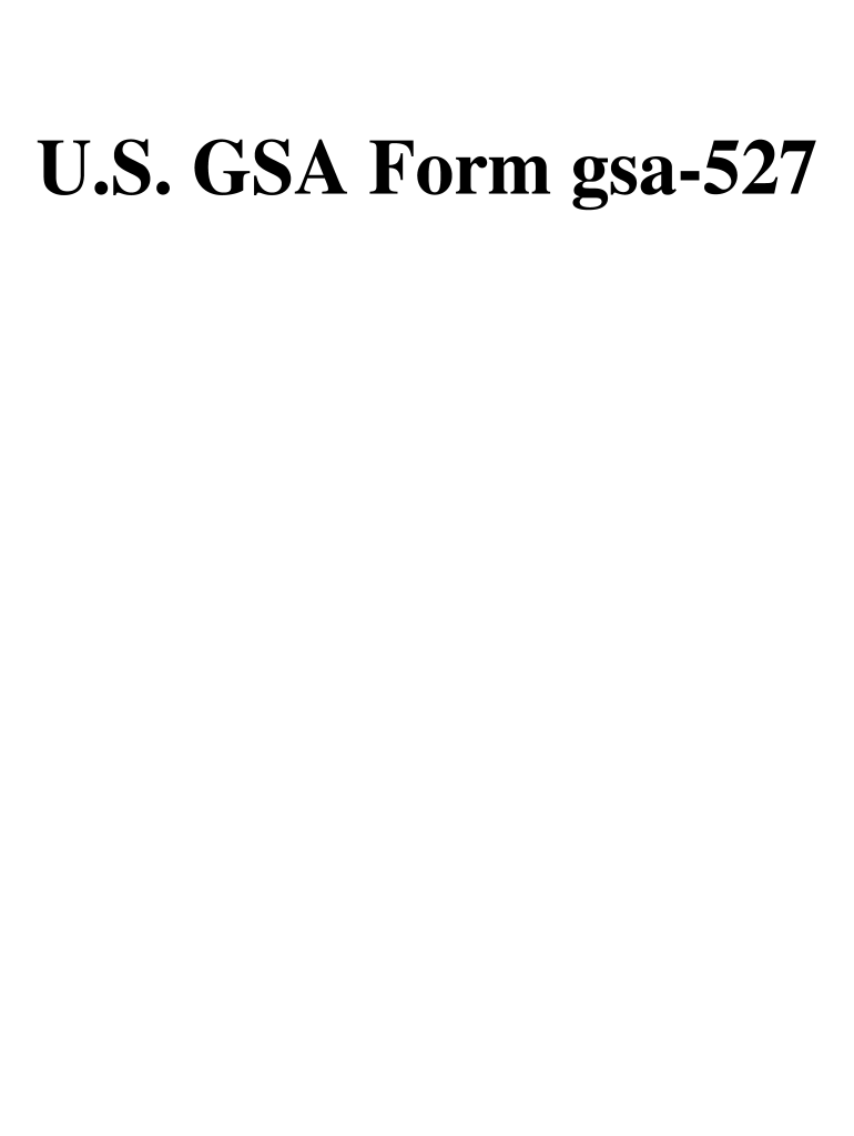  Gsa Form 527 Fillable 1999-2024