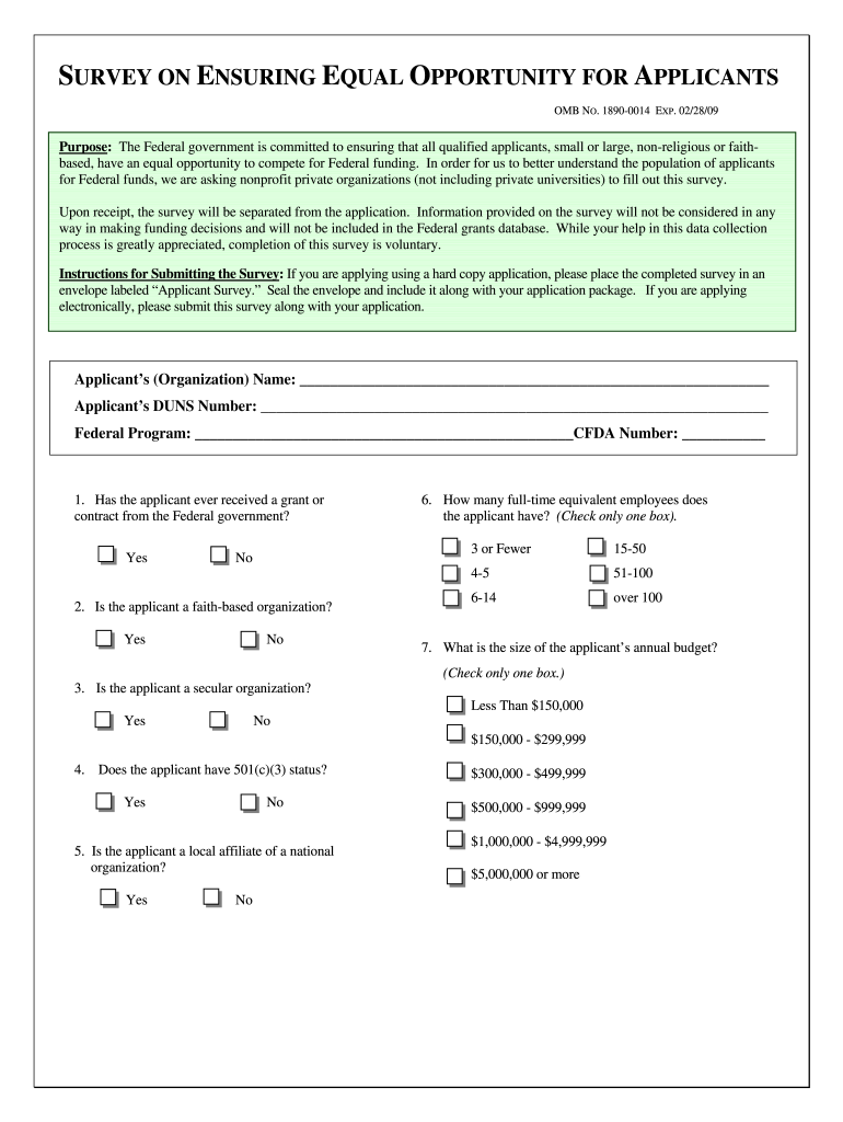  Survey on Ensuring Equal Opportunity for Applicants 2009-2024