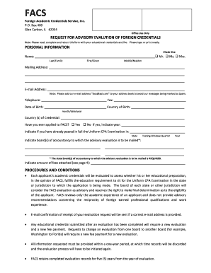 Facs Cpa  Form