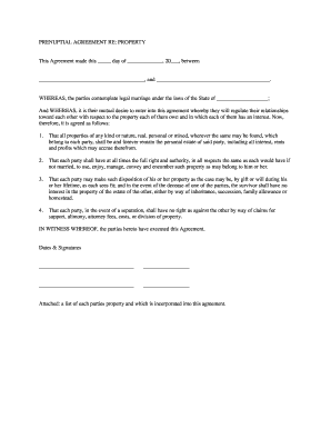 PRENUPTIAL AGREEMENT RE PROPERTY This Rhol Rhol  Form