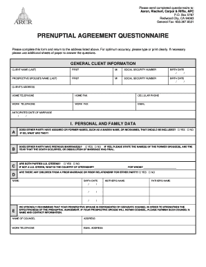  Pennsylvania Prenuptial Agreement Form 2007-2024