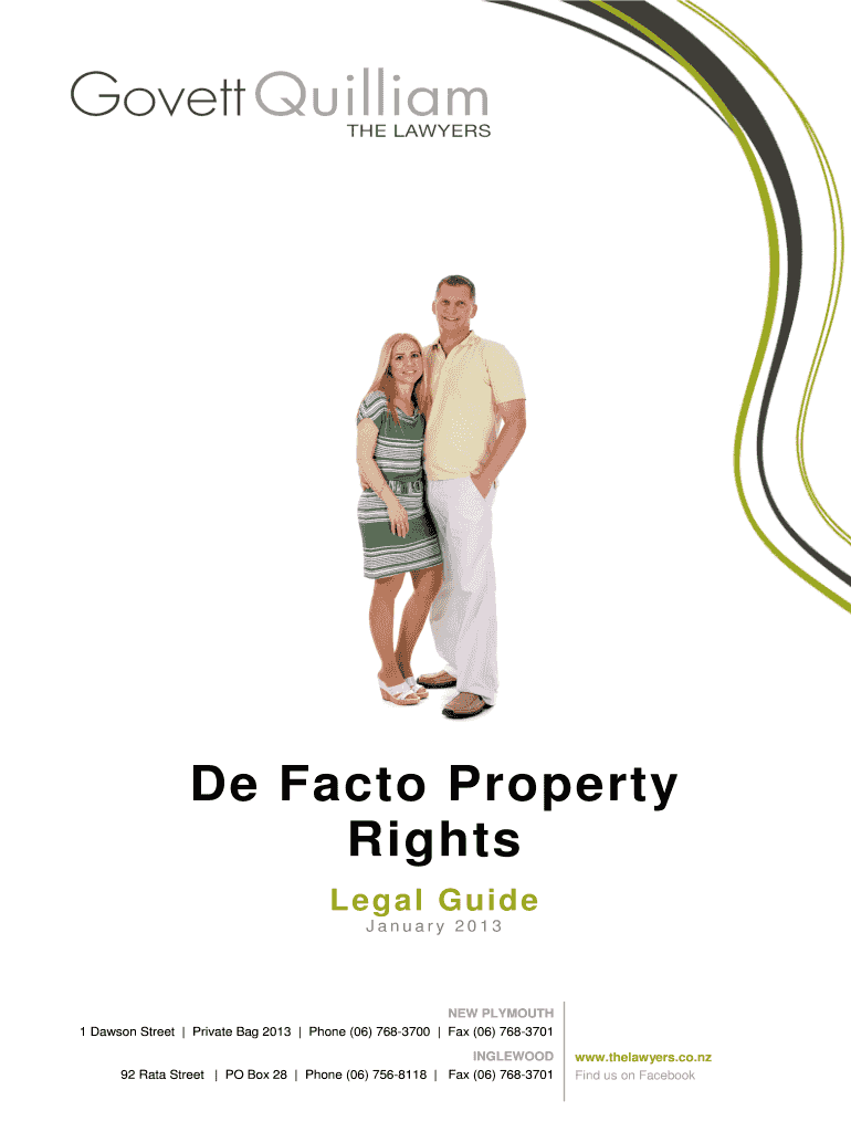 Guide to De Facto Property Rights Thelawyers Co  Form