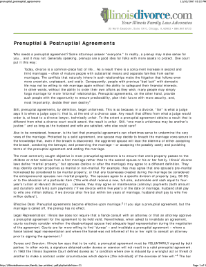 Post Nuptial Agreement  Form