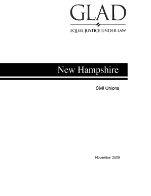 Read GLAD&#039;s Publication New Hampshire Civil Unions Glad  Form