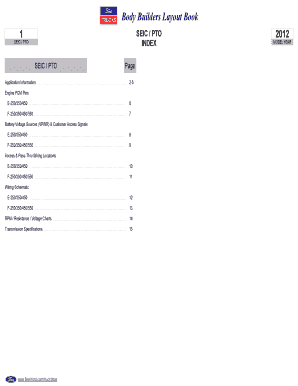 Ford Truck Body Builders Layout Book  Form