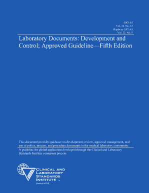 Clsi Gp2 A5 Fifth Edition  Form