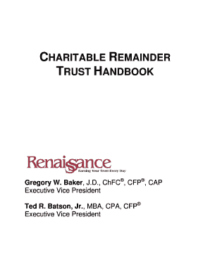 Charitable Remainder Trust Handbook Form