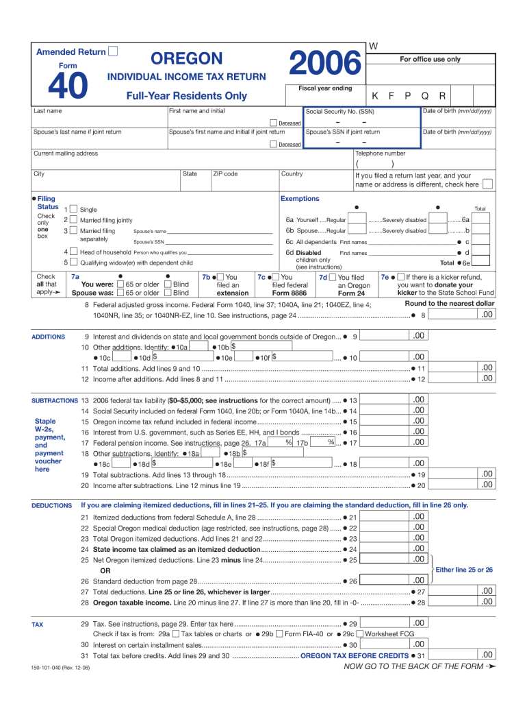  Form 40 2019