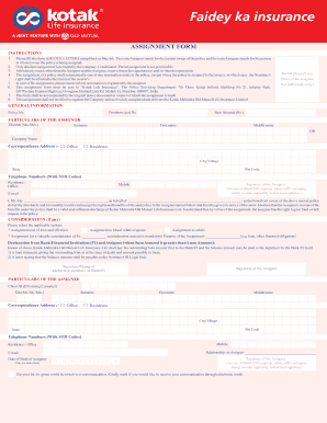 Kotak Life Customer Declaration Form