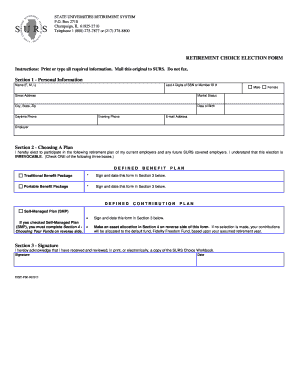 Surs Retirement Choice Election Form