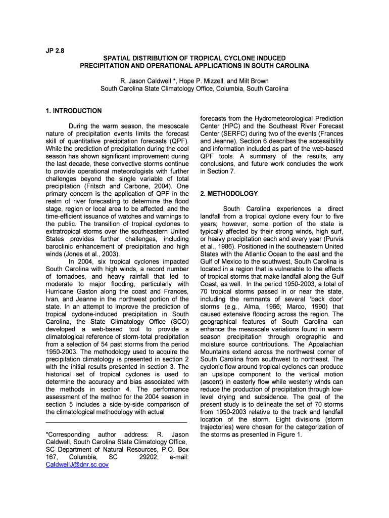 JP 2 8 SPATIAL DISTRIBUTION of TROPICAL CYCLONE  Form