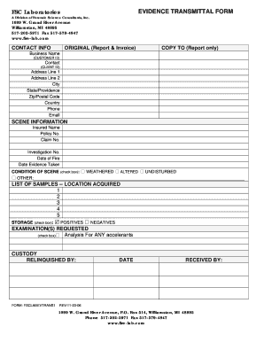 Proof of Transmittal  Form