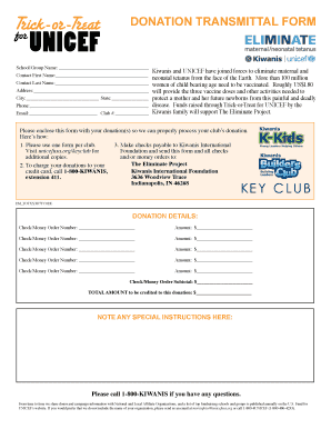 Unicef Membership Form