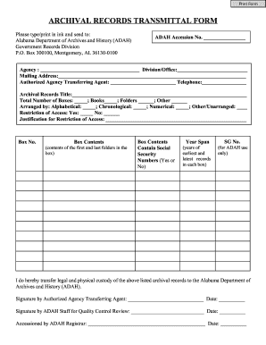 Transmittal Form