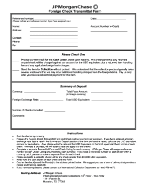 Bank Transmittal Form