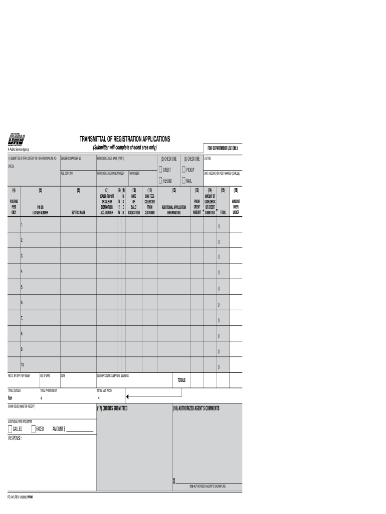  Fo 247 Dmv Form 2010-2024