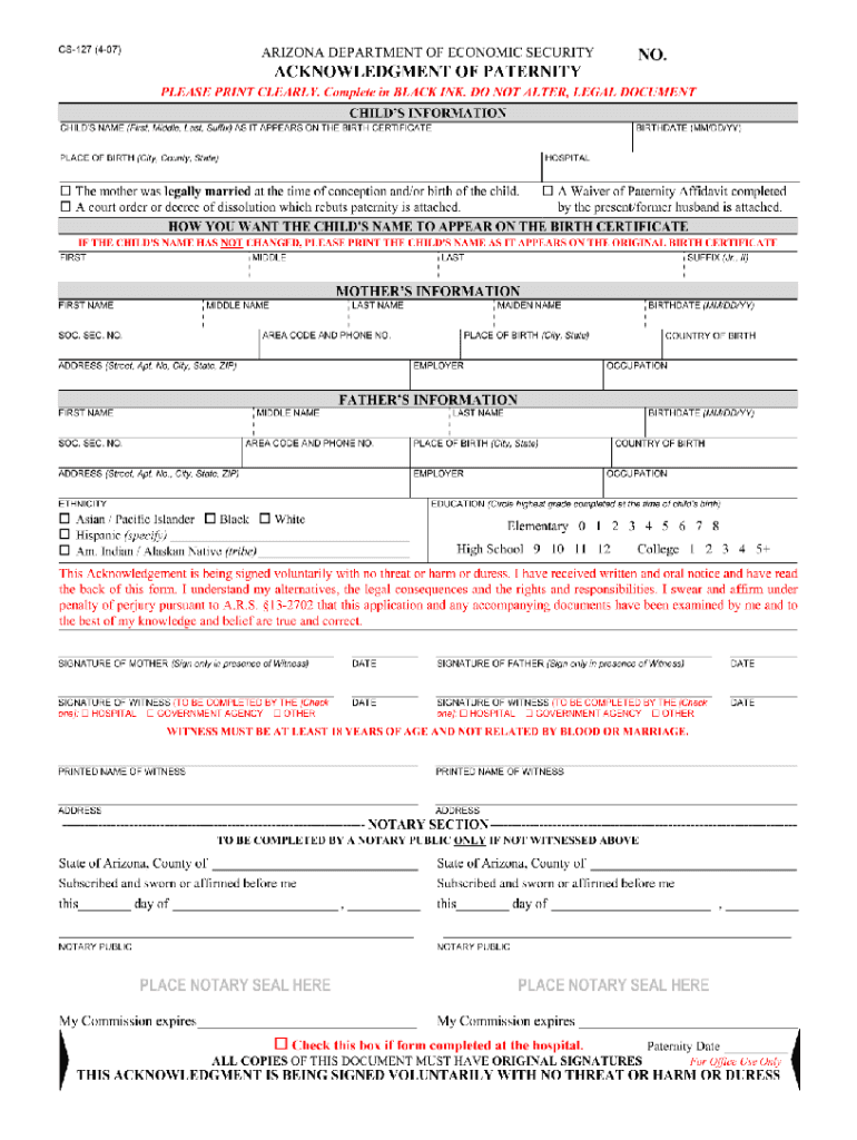  Cs 127 Form 2007