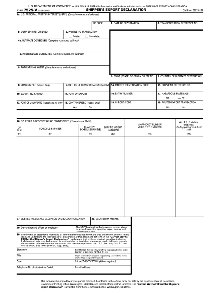  Shipper Export Declaration Form Excel 2003