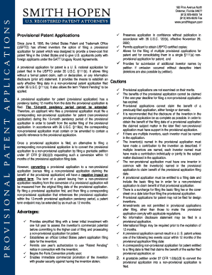 Provisional Patent Application Form Download