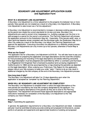 Lot Line Adjustment Agreement Sample  Form