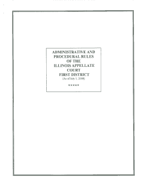 Illinois Appellate Court First District Appearance Form