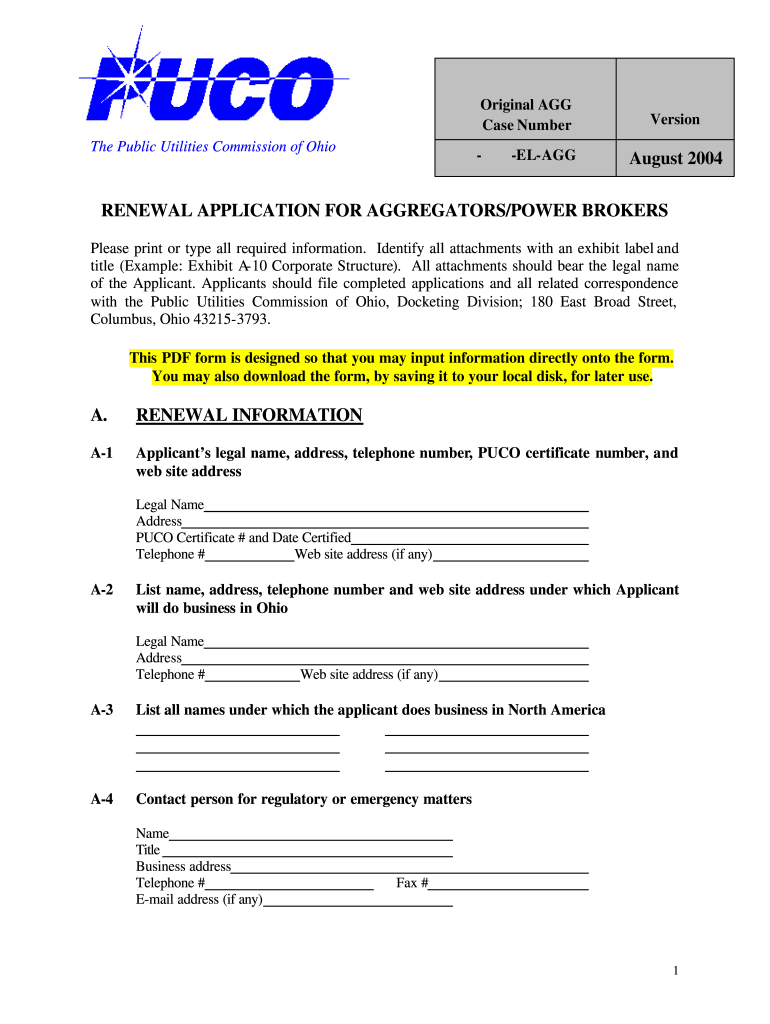  Form E to Puco 2004-2024