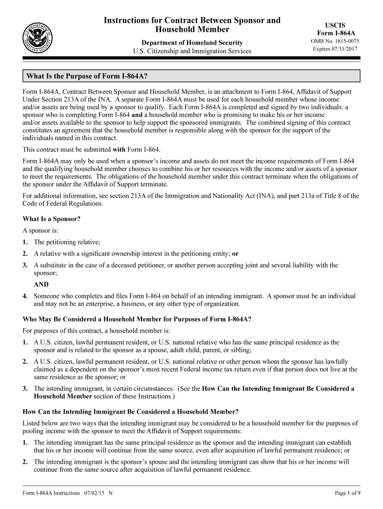  Sample of Form I 864a 2021-2024