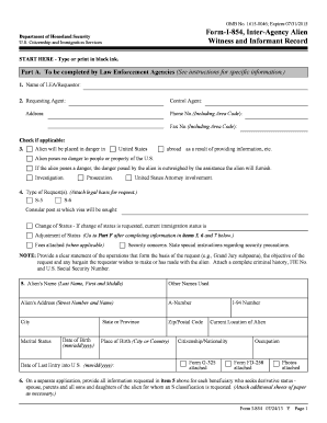 I854  Form