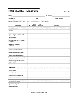 Hvac Long Form